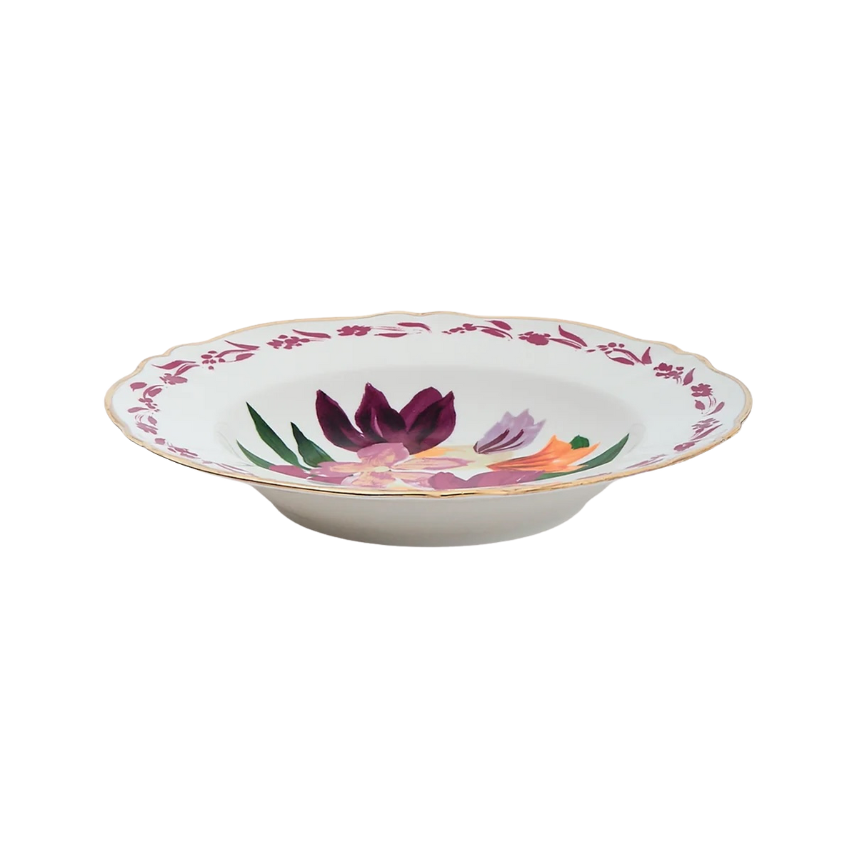 Magenta Bouquet Deep Plate