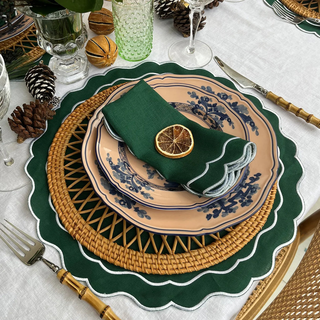 Linen Scalloped Edged Napkins