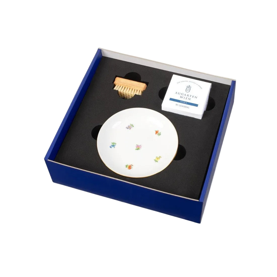 Porcelain Scattered Flowers Saucer & Soap Gift Set