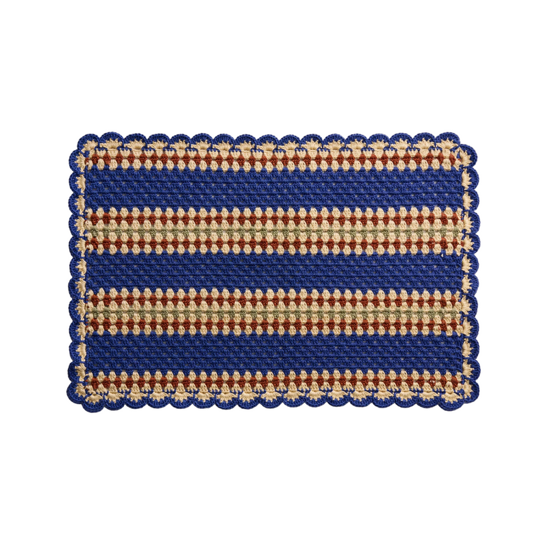 Hand-Crocheted Cotton Ramses Placemat Set, Set of 2