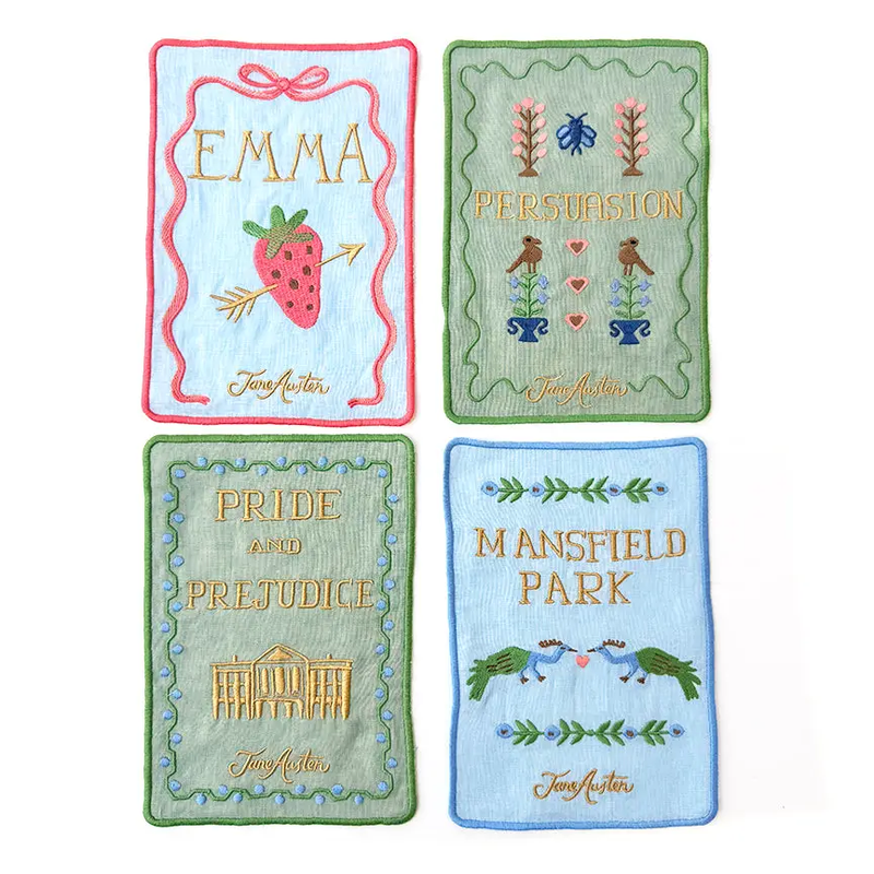 Jane Austen Cloth Cocktail Napkins Set