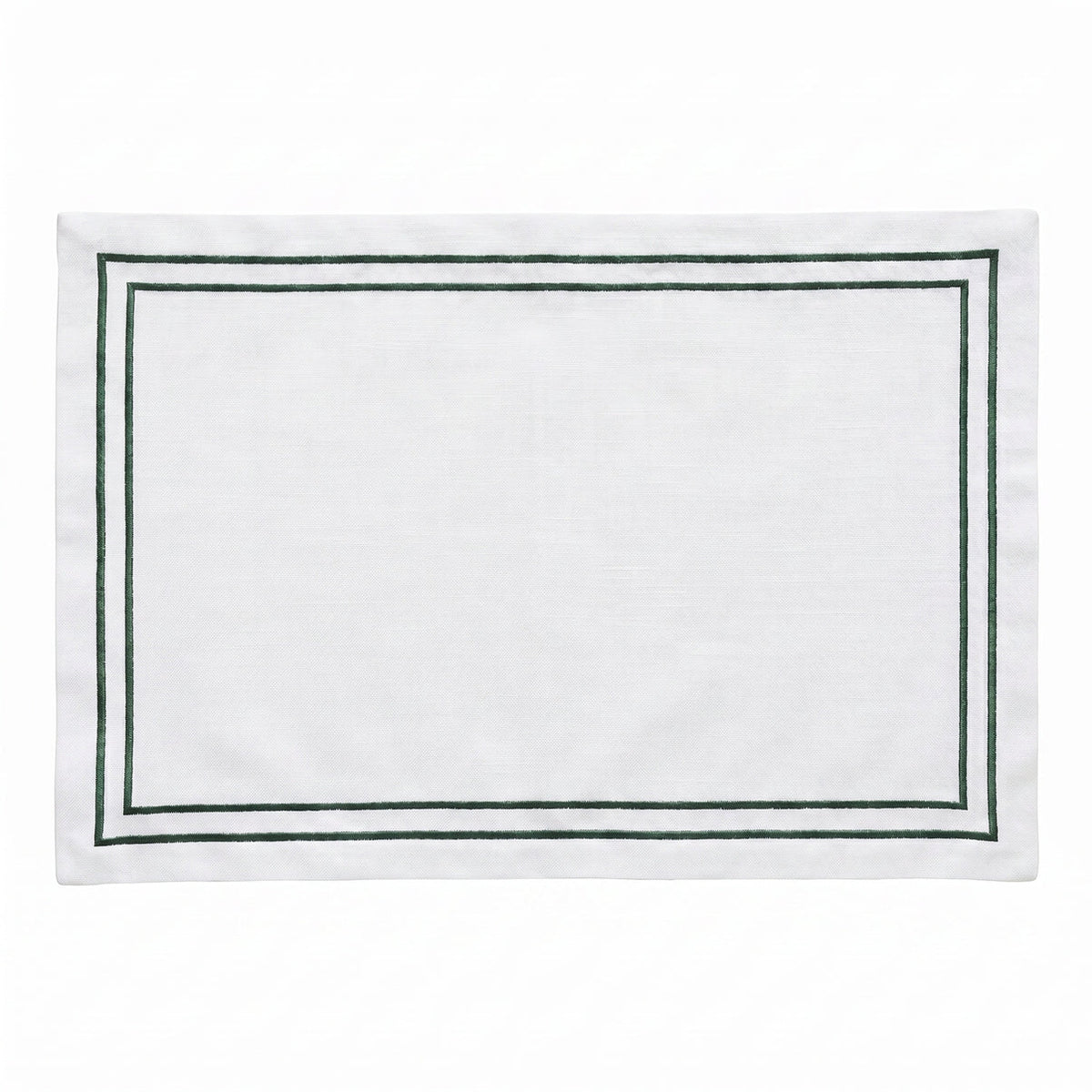 Embroidered Double Stripe Linen Placemats
