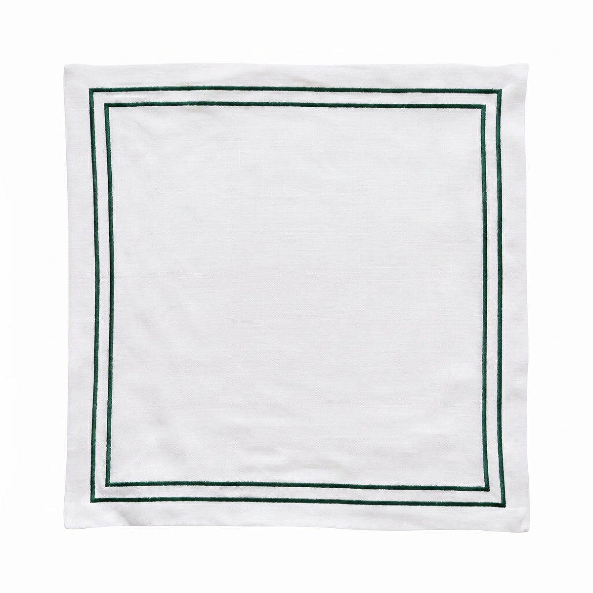 Embroidered Double Stripe Linen Napkins