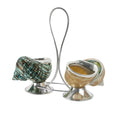 Turbo Shell & Silver Salt/Pepper Shaker
